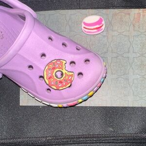 JIBBITZ. CROC CHARMS. Two food items. YUM. Baby Croc not included.